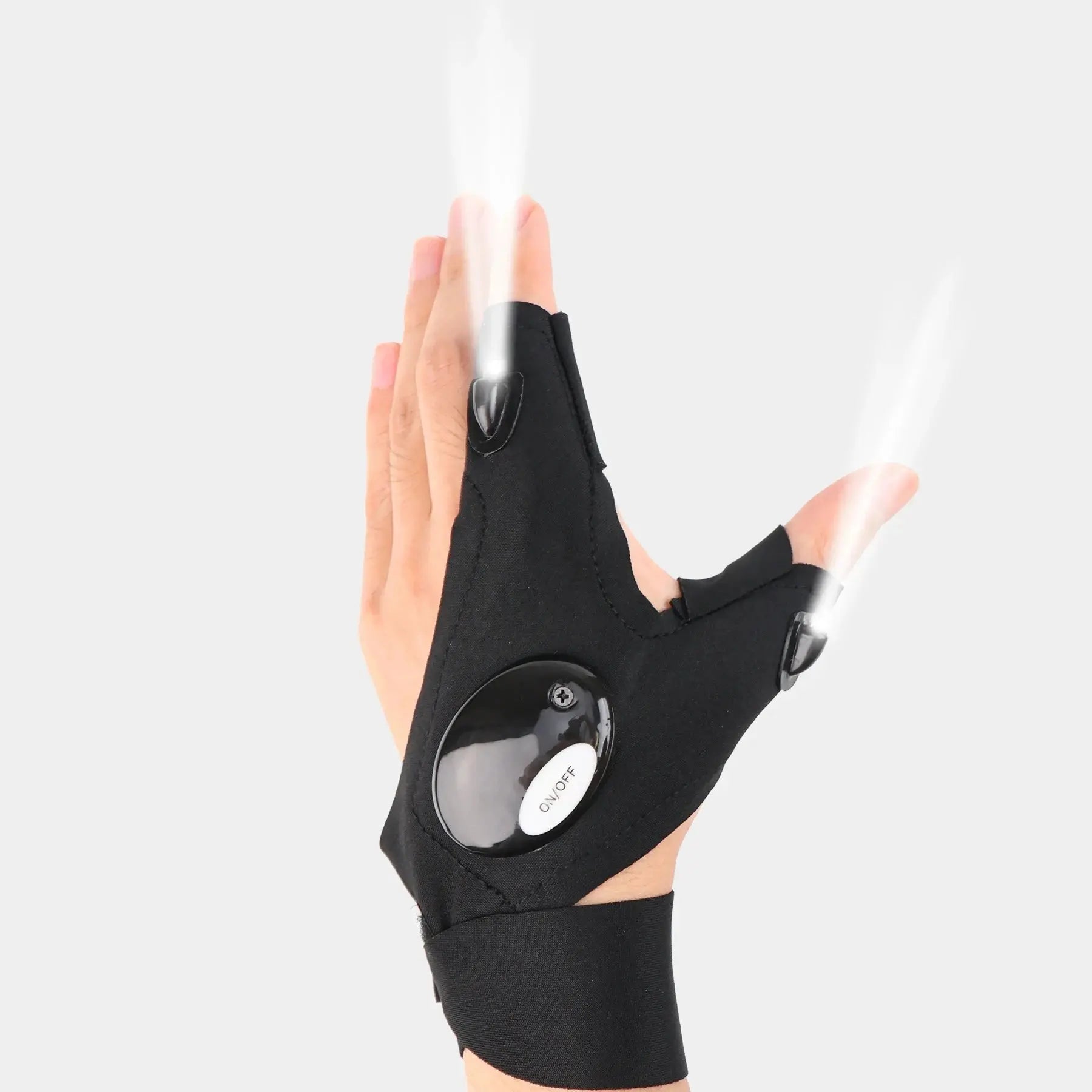 LED Fingerless Flashlight Gloves – Waterproof & Durable